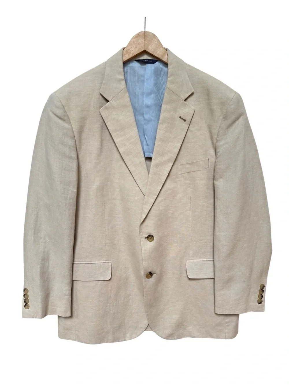 Brooks Brothers Madison 1818 Light Beige Linen Blend Sportcoat Sz 42R - Picture 1 of 8
